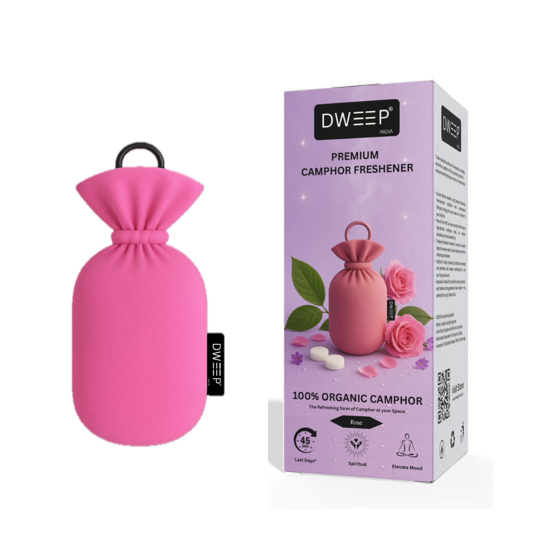 Dweep India Premium Camphor Freshener- Rose