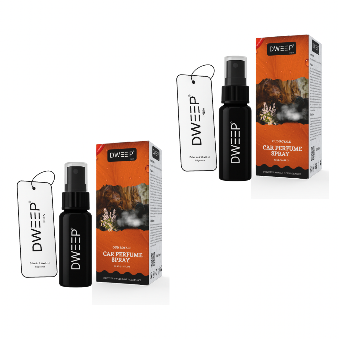 Dweep India Ultra Car Perfume Spray, Anti-Odor Technology, Long-Lasting Scent (Pack of 2)