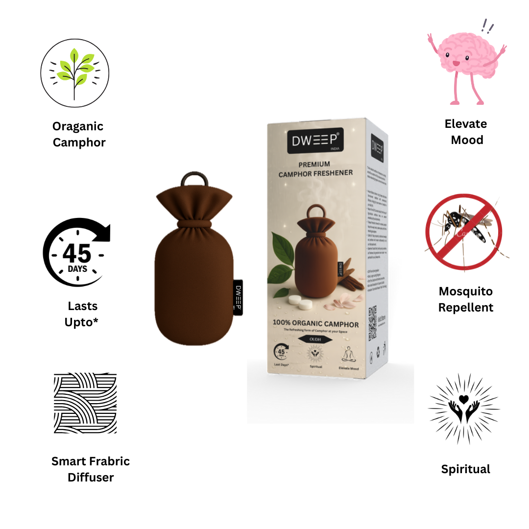 Dweep India Premium Camphor Freshener- Oudh
