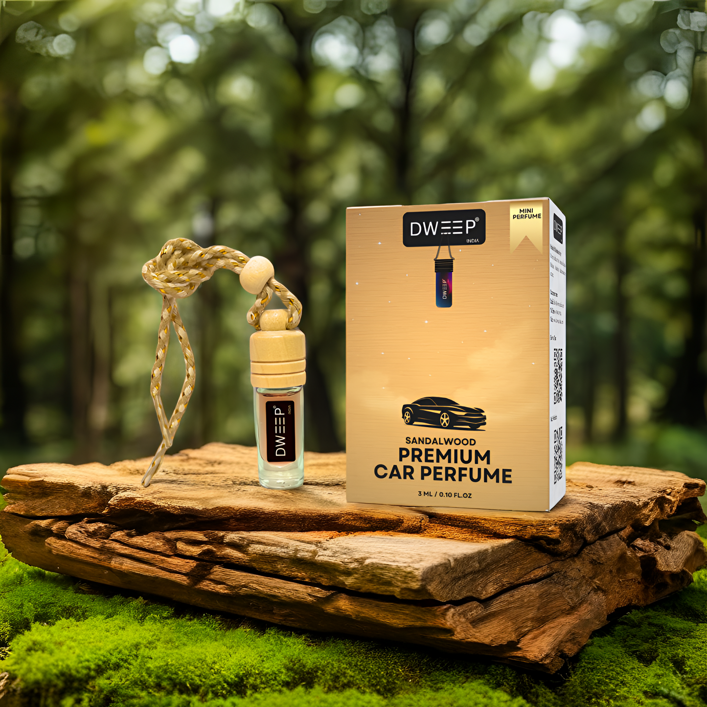Dweep India Premium Car Perfume Sandalwood 3ml CD