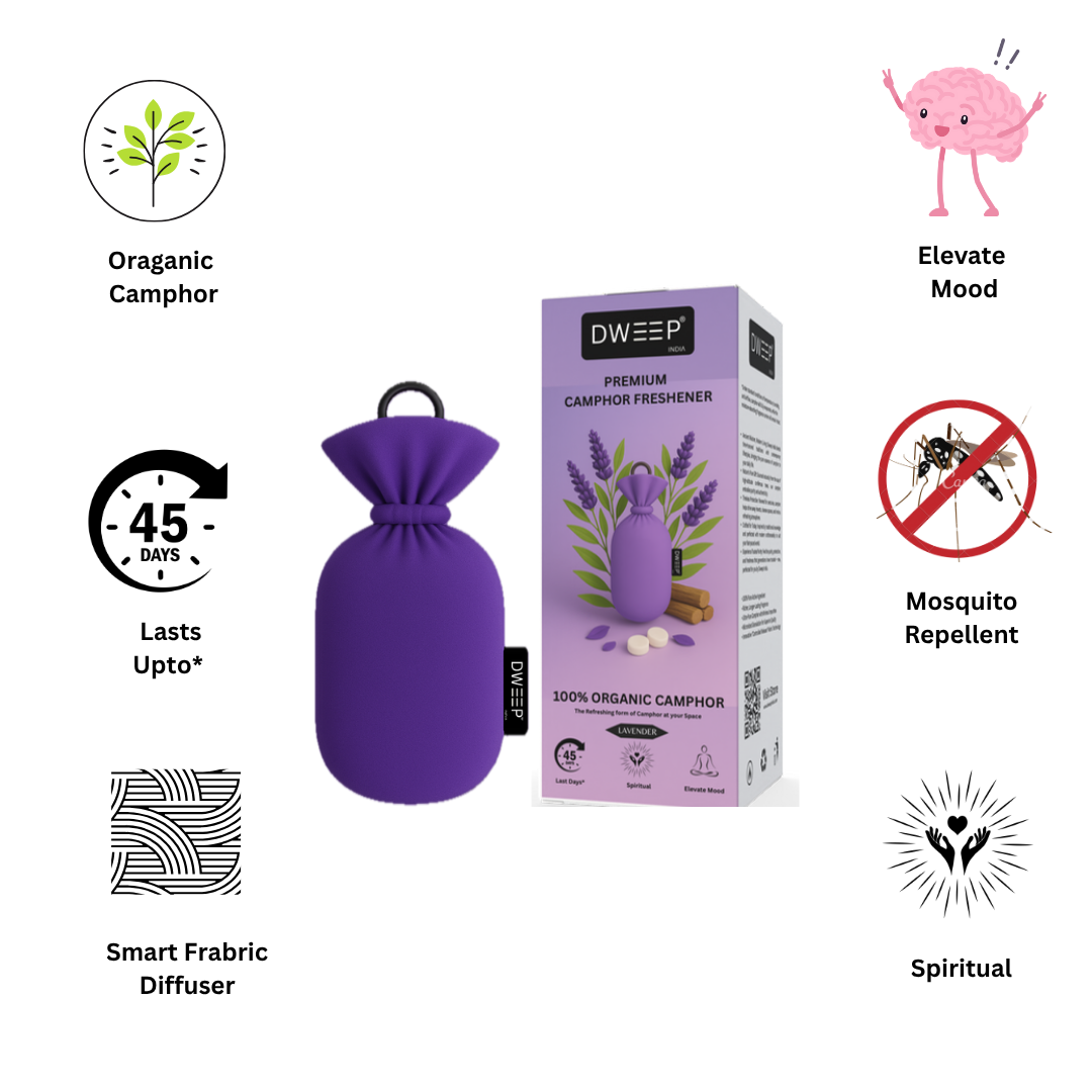 Dweep India Premium Camphor Freshener- Lavender