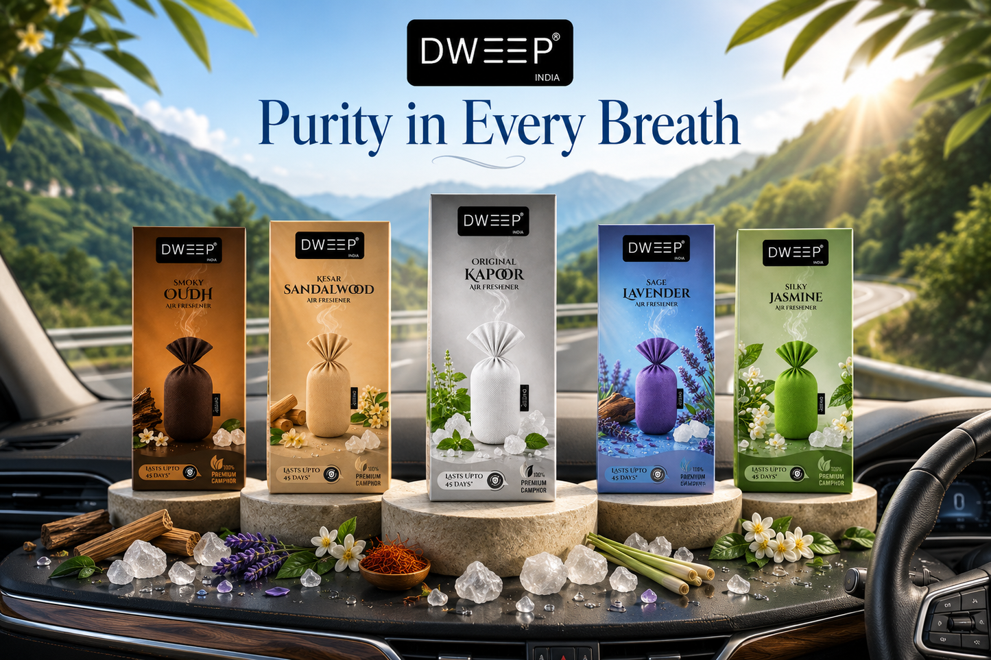 Dweep India Premium Camphor Freshener- Wild Lemongrass