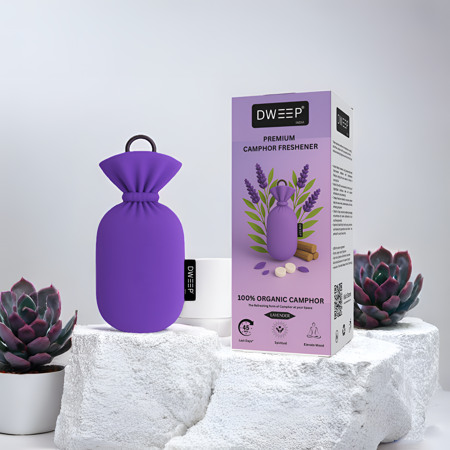 Dweep India Premium Camphor Freshener- Lavender