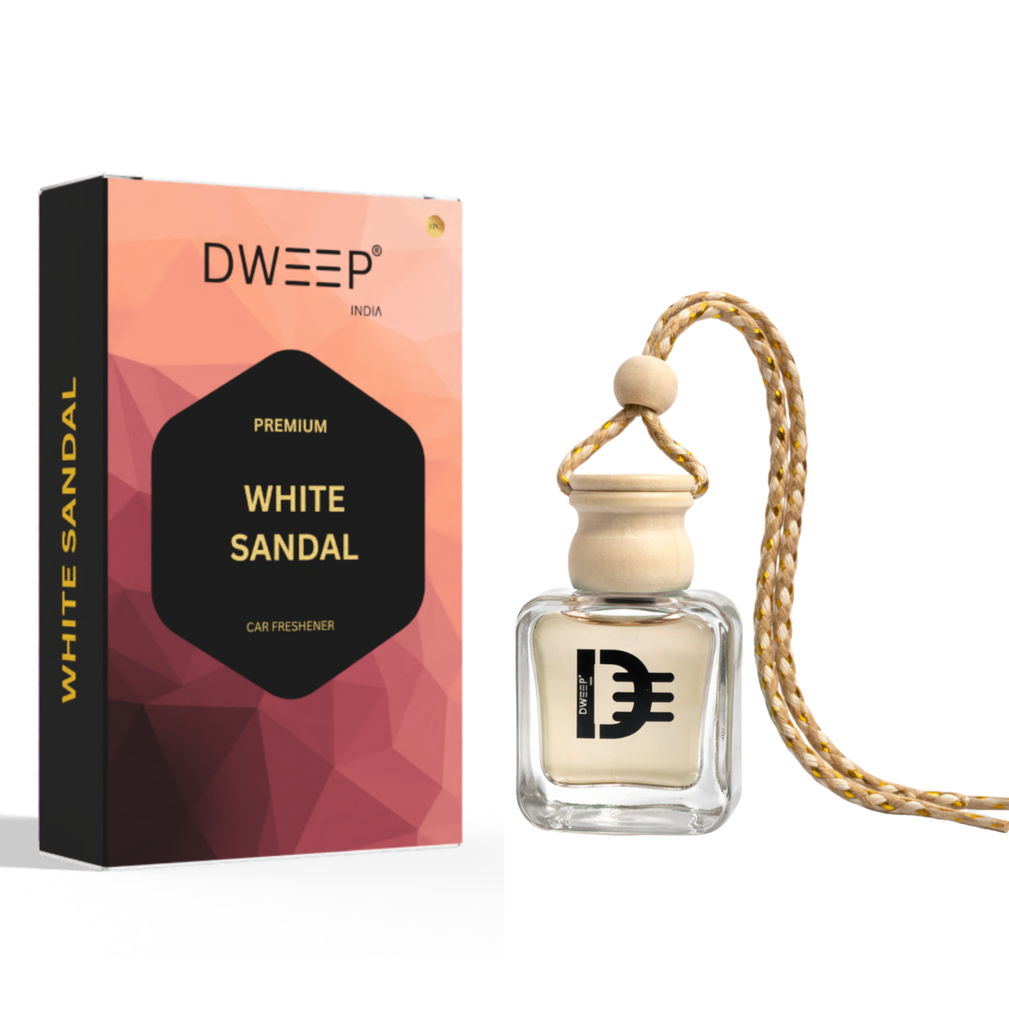 Dweep India Premium Series Car Perfume- White Sandal