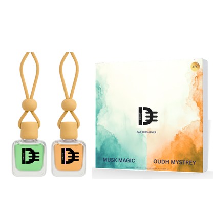 Dweep India Alpha Series Car Perfume Musk Magic & Oudh Mystery (Pack of 2)