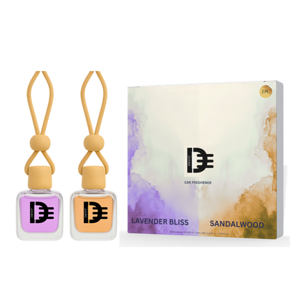 Dweep India Alpha Series Car Perfume Lavender Bliss & Sandalwood (Pack of 2)