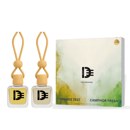Dweep India Alpha Series Car Perfume Orange Zest & Camphor Fresh (Pack of 2)