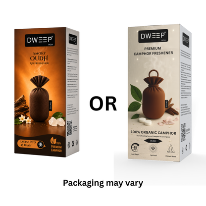 Dweep India Premium Camphor Freshener- Smoky Oudh