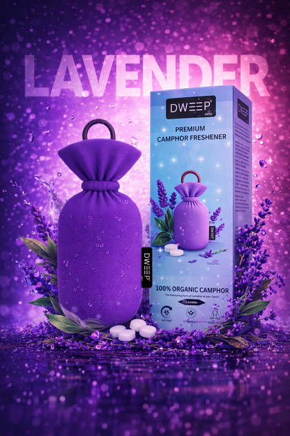 Dweep India Premium Camphor Freshener- Lavender