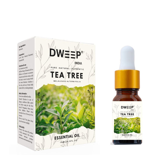 Dweep India Tea Tree Essential Oil | 100% Pure, Natural and Undiluted for Hair, Skin and Face| Controls Acne and Pimples  (15 ml)