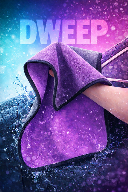 Premium Microfiber Cloth - Plush, Dual-Sided Detailing Towel for Car, Home Multipurpose- Purple 30 x 30