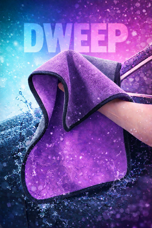 Premium Microfiber Cloth - Plush, Dual-Sided Detailing Towel for Car, Home Multipurpose- Purple 30 x 30