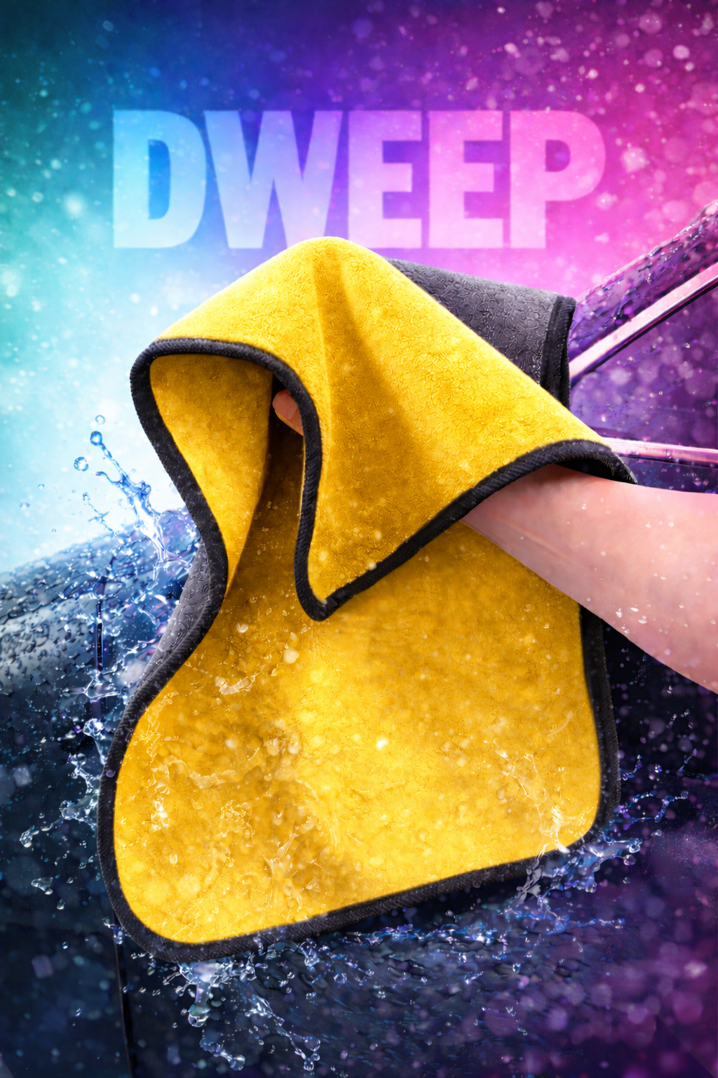 Premium Microfiber Cloth - Plush, Dual-Sided Detailing Towel for Car, Home Multipurpose-Yellow 30 x 30