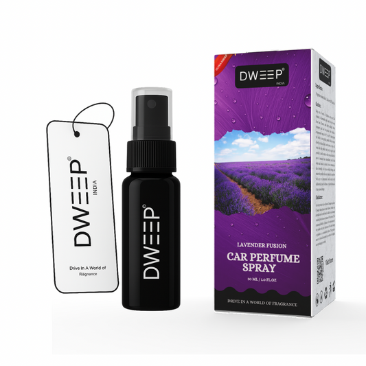Dweep India Ultra Series Car Perfume Spray, Anti-Odor Technology, Long-Lasting Scent-Lavender Fusion