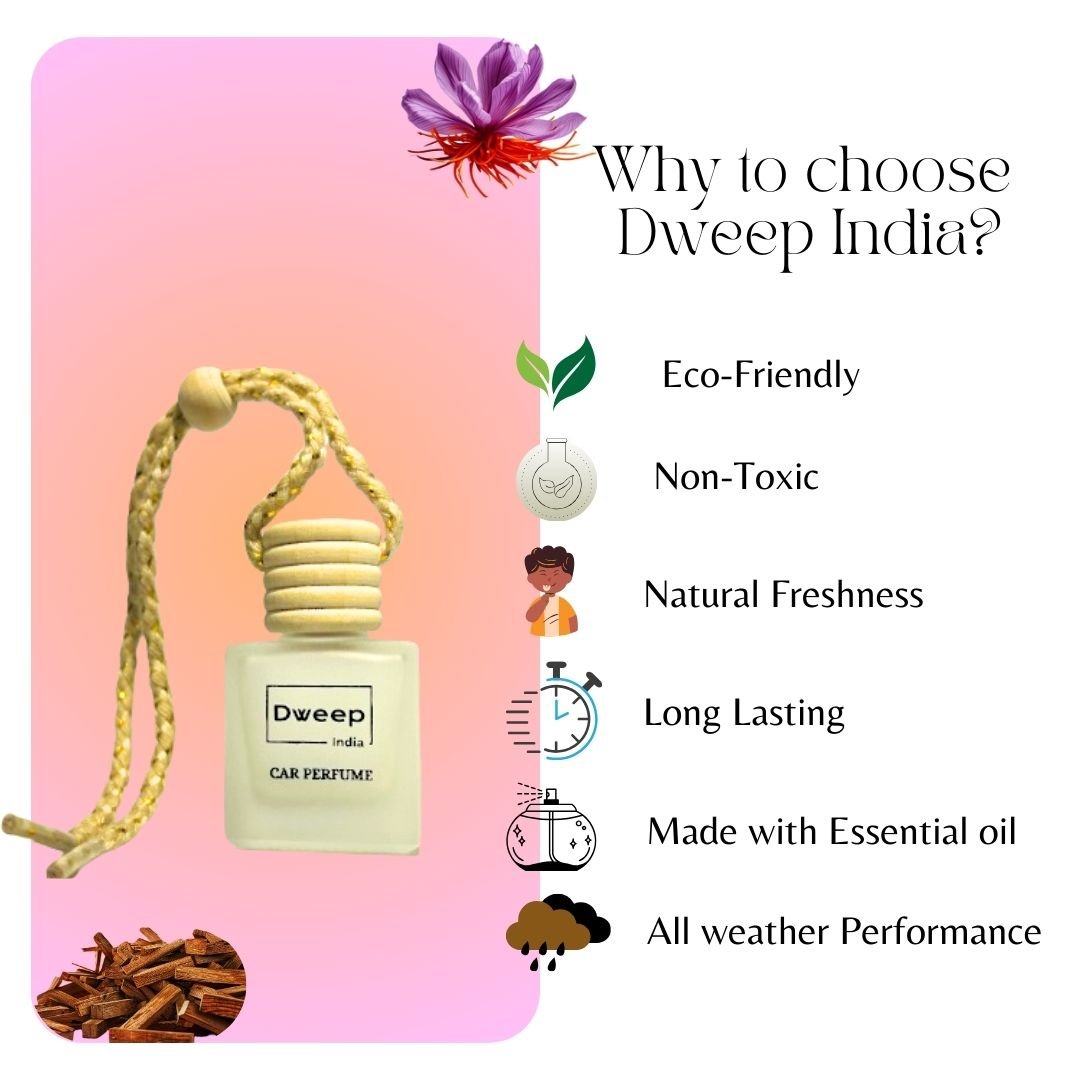 Dweep India Musk, Cool water & Sandalwood Car Perfume Pod