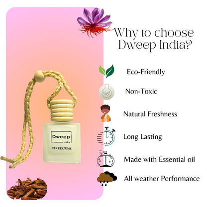Dweep India Musk, Cool water & Sandalwood Car Perfume Pod