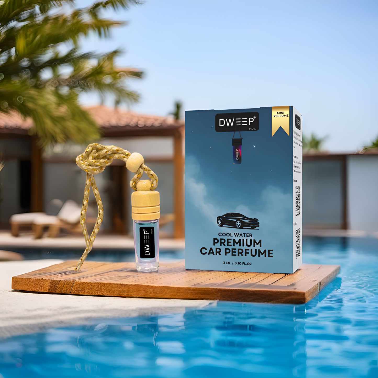 Dweep India Premium Car Perfume Cool Water 3ml CD