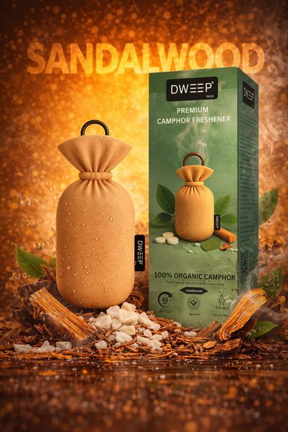 Dweep India Premium Camphor Freshener- Sandalwood