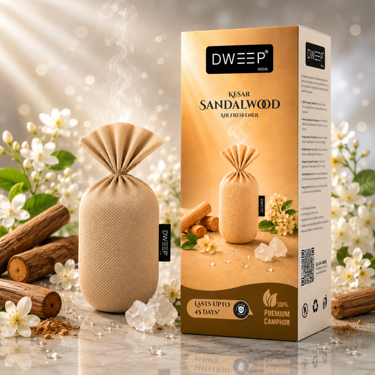 Dweep India Premium Camphor Freshener- Kesar Sandalwood
