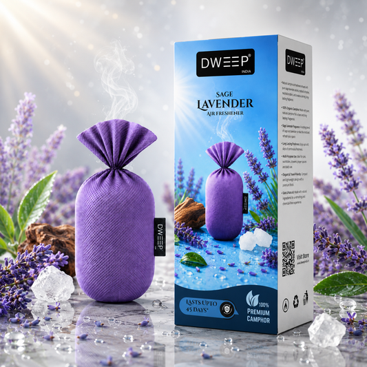 Dweep India Premium Camphor Freshener- Sage Lavender