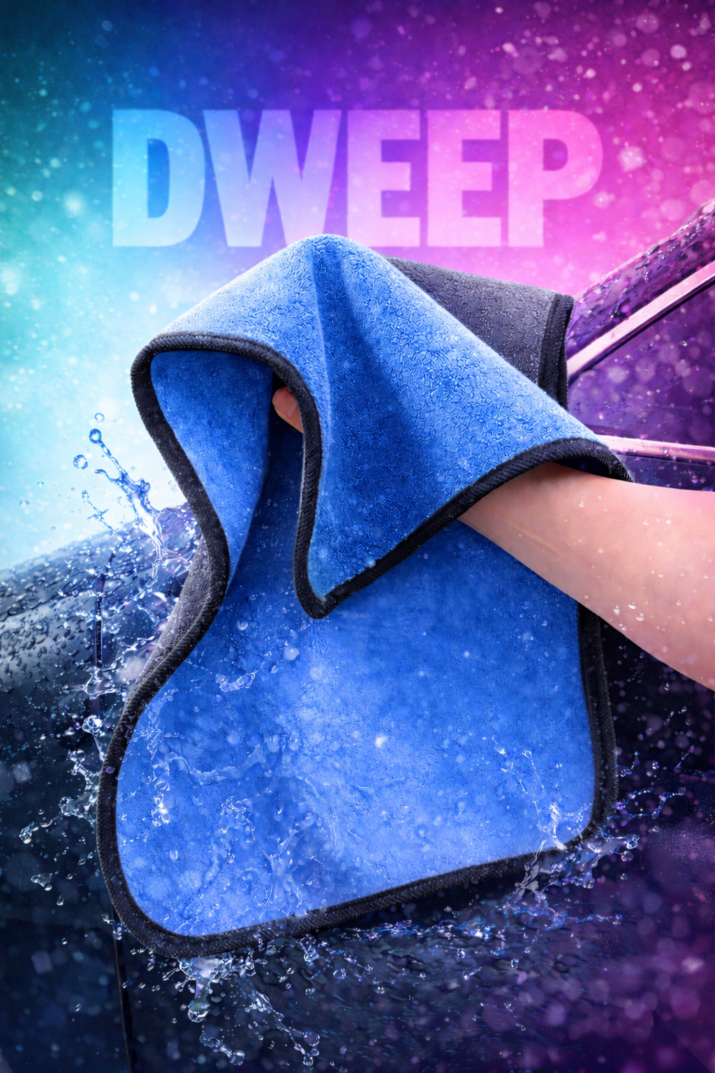 Premium Microfiber Cloth - Plush, Dual-Sided Detailing Towel for Car, Home Multipurpose- Blue 30x40