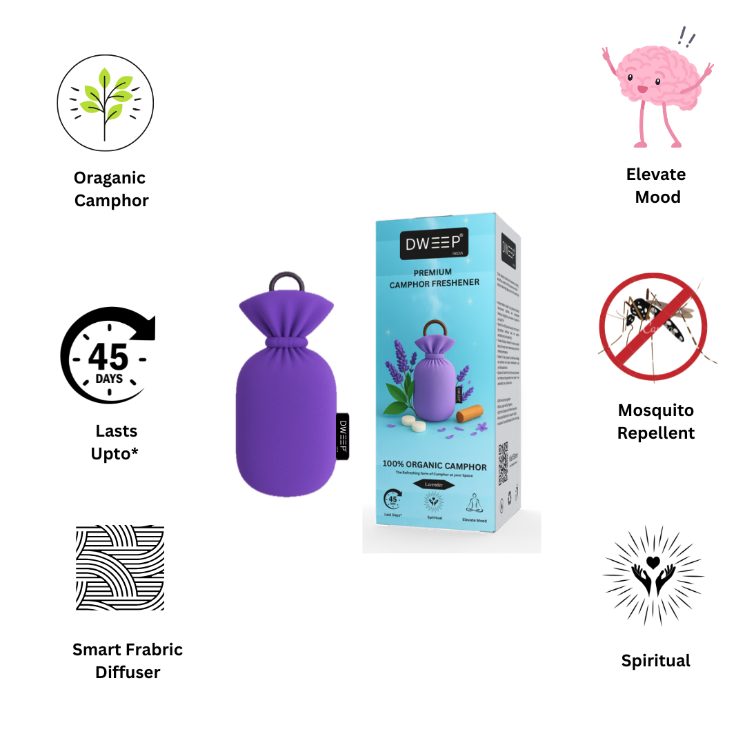 Dweep India Premium Camphor Freshener- Lavender