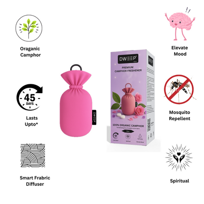 Dweep India Premium Camphor Freshener- Rose