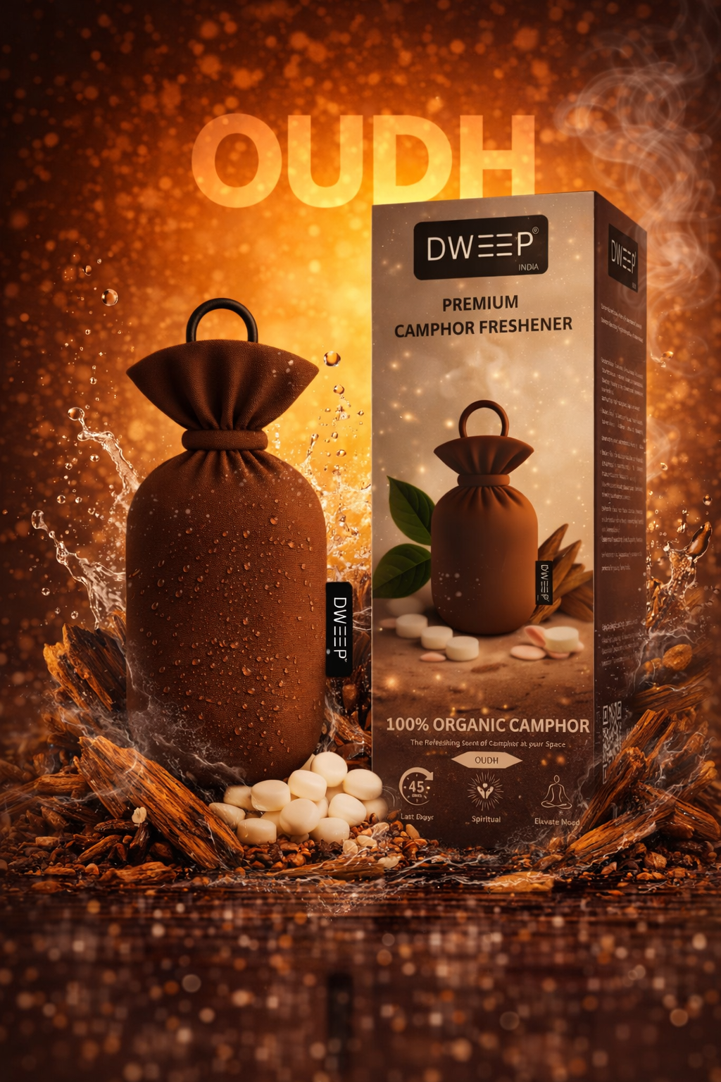 Dweep India Premium Camphor Freshener- Oudh