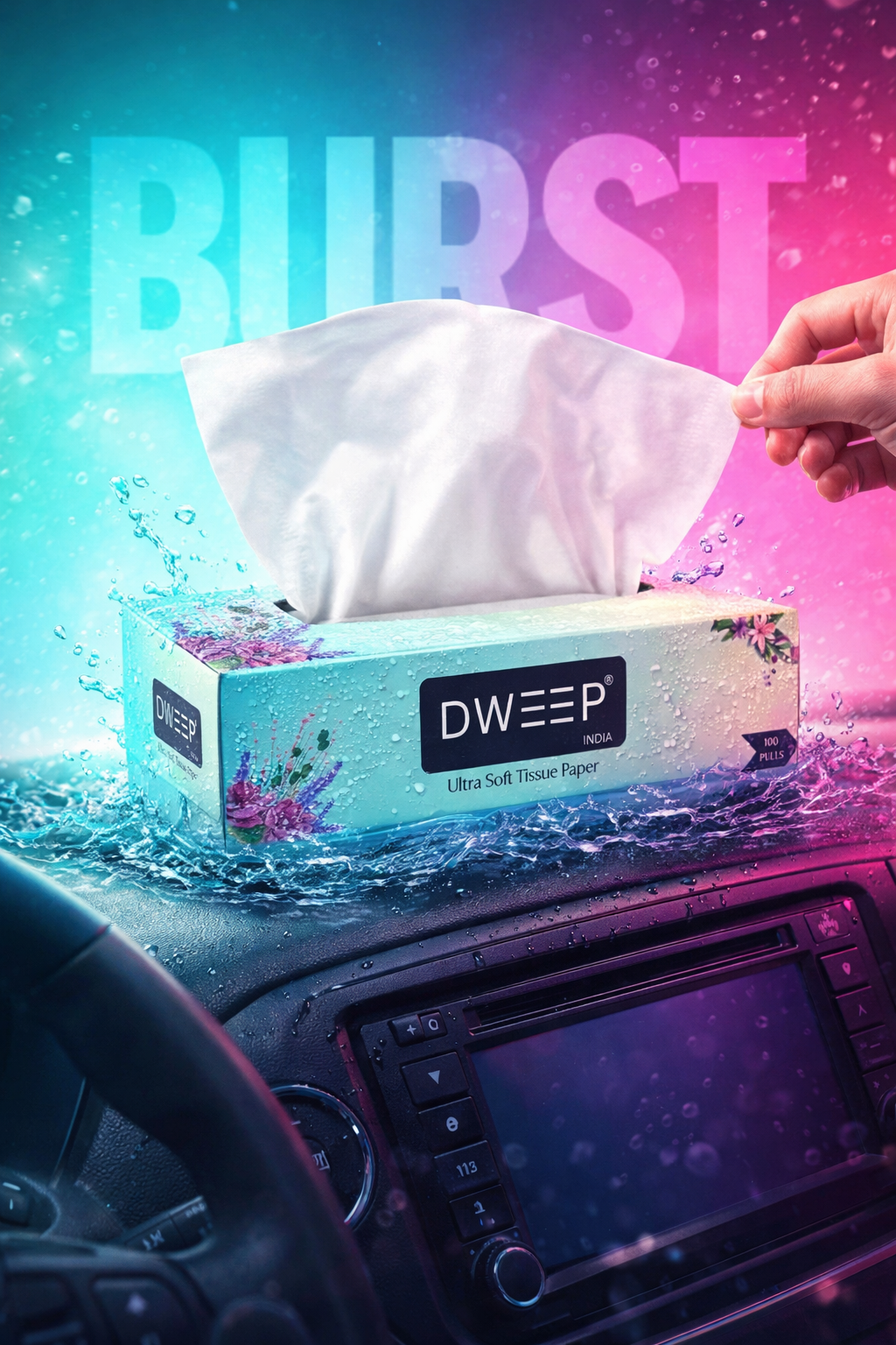 Dweep India Ultra soft Facial Tissue Paper 100-Pulls (Pack of 1)