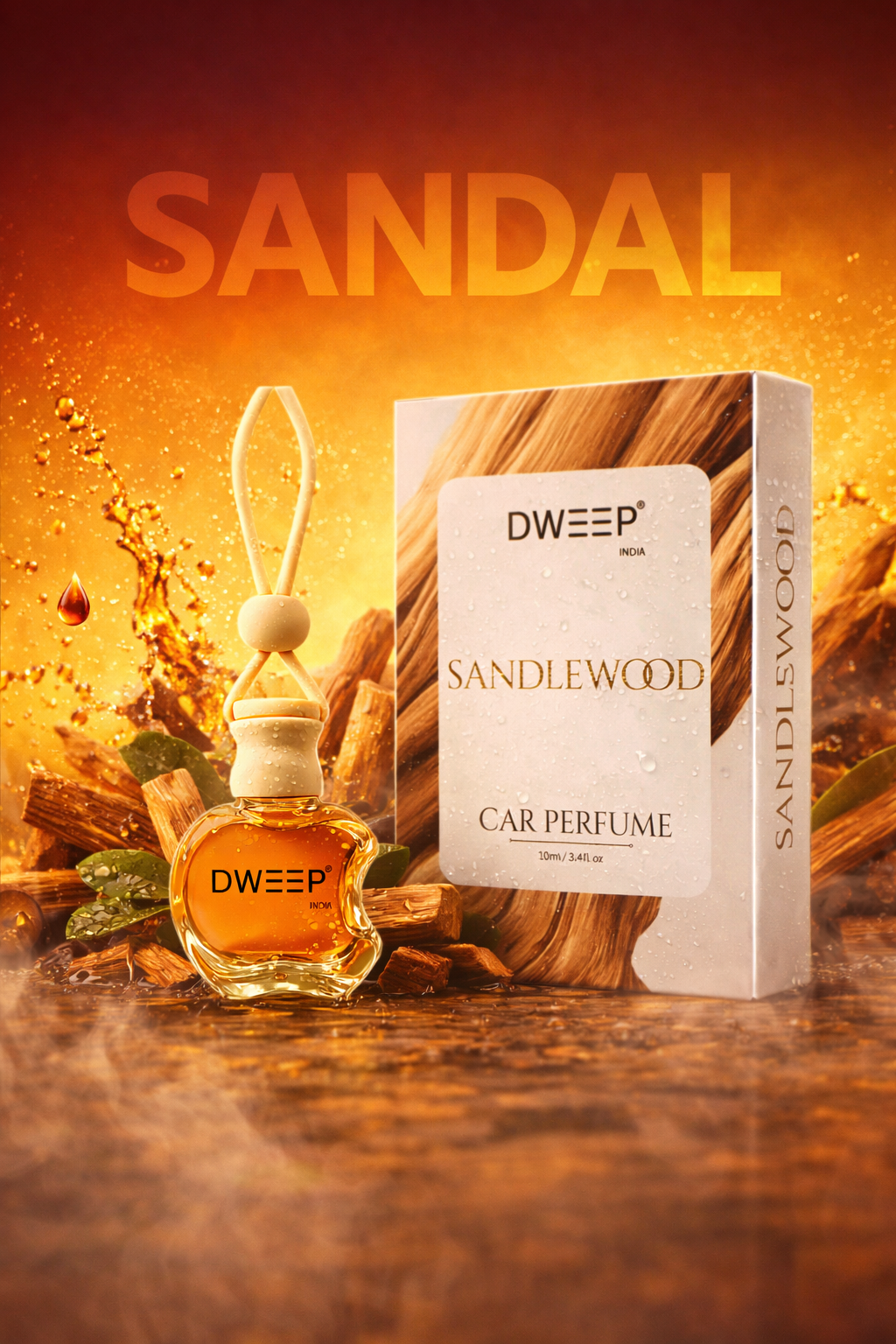 Dweep India Signature Series Car Perfume-Sandalwood