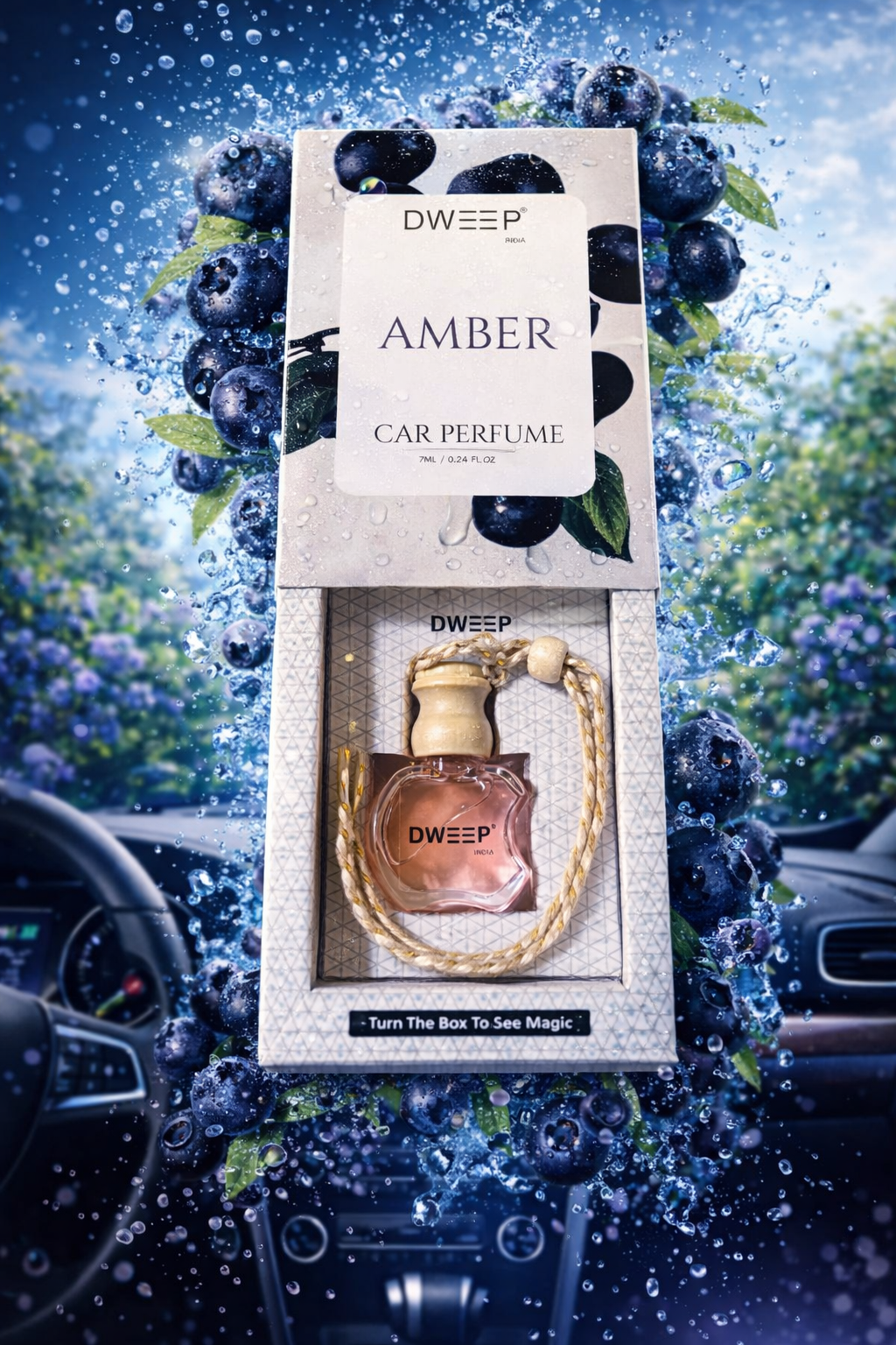 Dweep India Signature Series Car Perfume- Amber