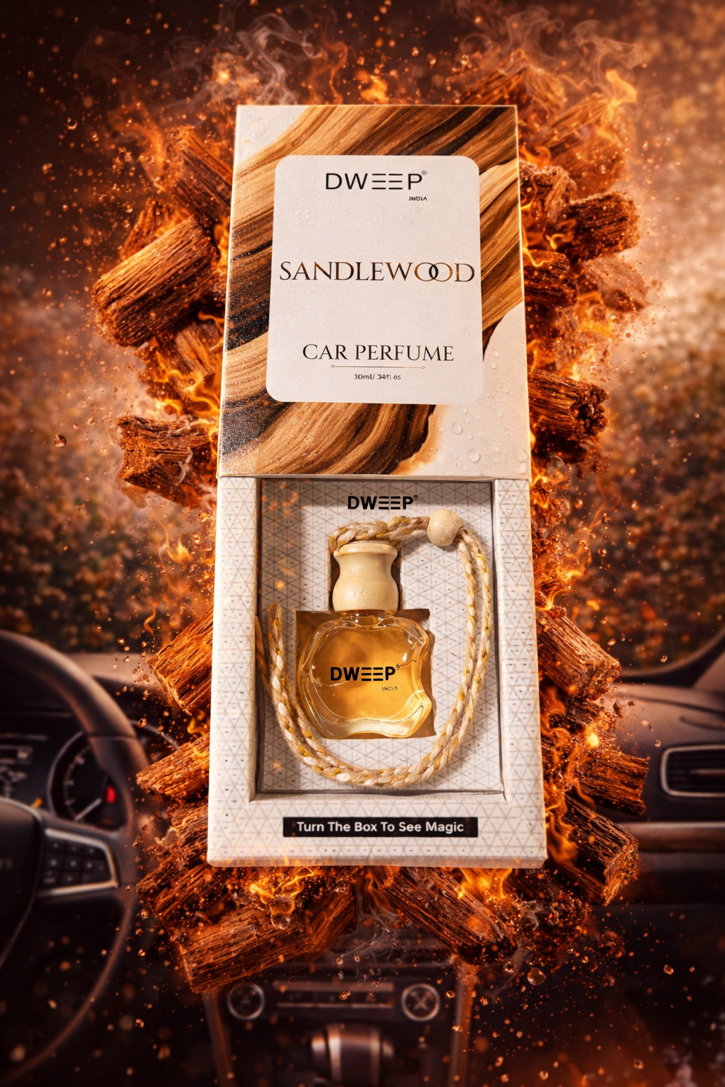Dweep India Signature Series Car Perfume-Sandalwood