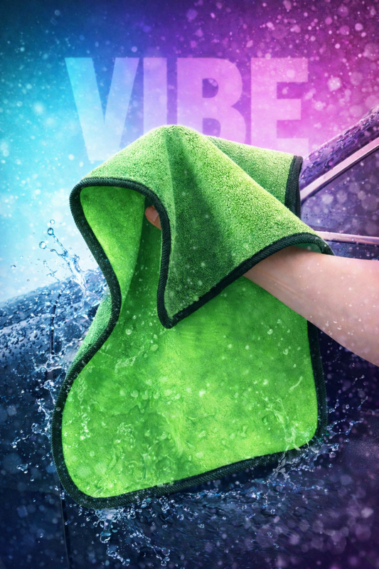 Premium Microfiber Cloth - Plush, Dual-Sided Detailing Towel for Car, Home Multipurpose- Green 30x40