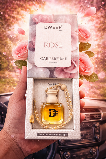 Dweep India Signature Series Car Perfume- Rose