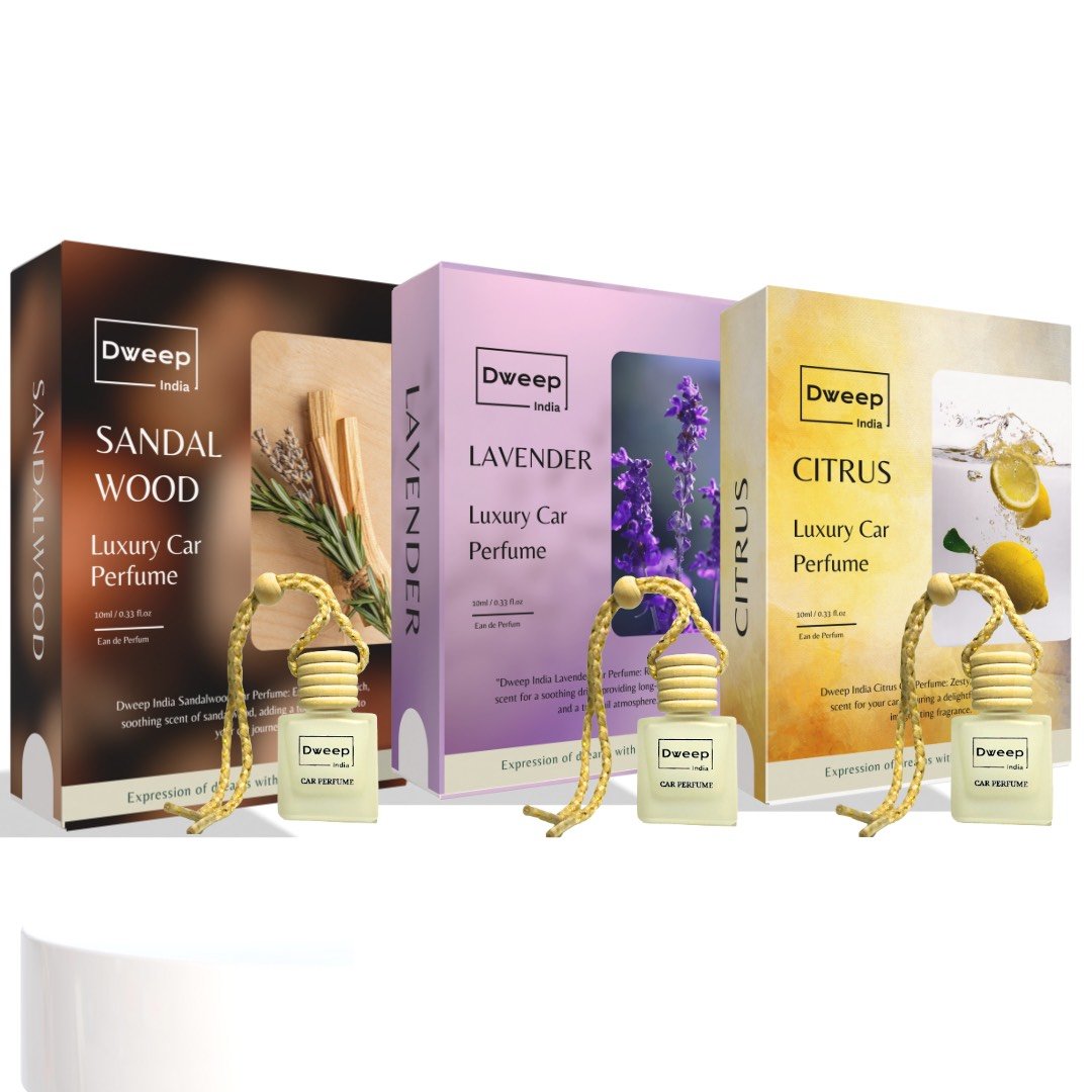 Dweep India Sandalwood, Citrus & Lavender Car Perfume Pod