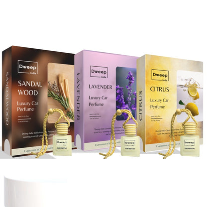 Dweep India Sandalwood, Citrus & Lavender Car Perfume Pod
