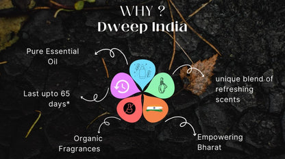 Dweep India Musk, Cool water & Sandalwood Car Perfume Pod