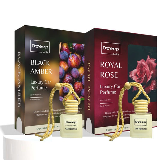 Dweep India Black Amber & Royal Rose Car Perfume Pod